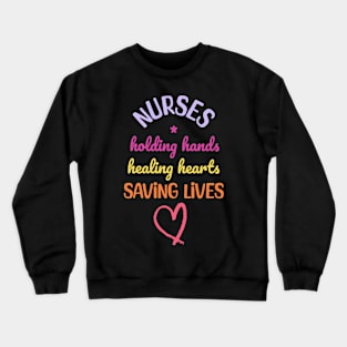 Nurses Unite Healing Bond Caregiver Crewneck Sweatshirt